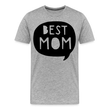 Beste Mama - Best Mom - Mommy - Mutti - Muttertag - Männer Premium Bio T-Shirt - Grau meliert - Vorne - Damien (186cm)