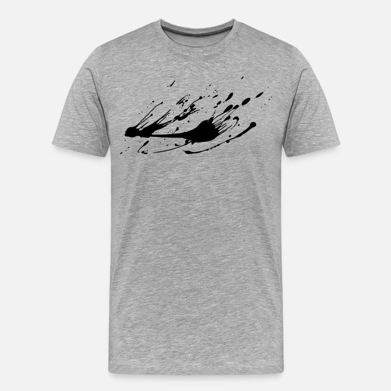 Splash-Bild malen # - Männer Premium Bio T-Shirt - Grau meliert