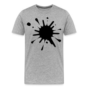 Farbspritzer-Bild* - Männer Premium Bio T-Shirt - Grau meliert - Vorne - Damien (186cm)
