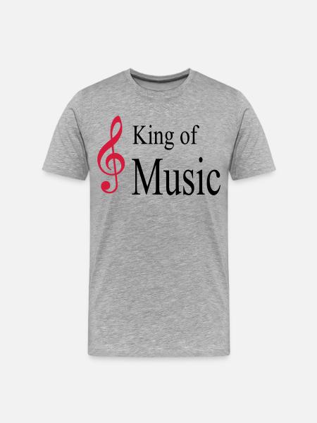music - Men's Premium Organic T-Shirt - heather grey