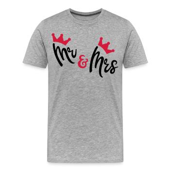 wedding - Men's Premium Organic T-Shirt - heather grey - Front - Damien (186cm)