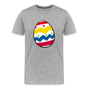 egg - Men's Premium Organic T-Shirt - heather grey - Front - Damien (186cm)