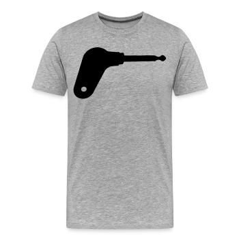 Oldtimer tractor ignition key - Men's Premium Organic T-Shirt - heather grey - Front - Damien (186cm)