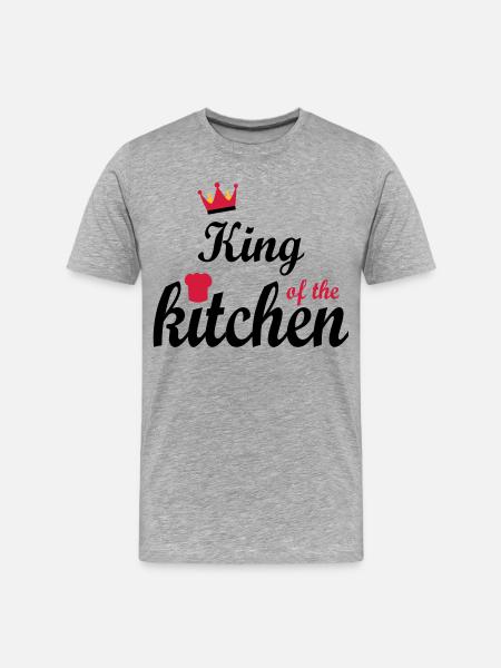 cuire à feu - T-shirt bio Premium Homme - gris chiné