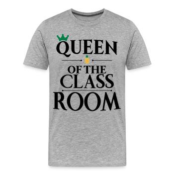 école - T-shirt bio Premium Homme - gris chiné - Devant - Damien (186cm)