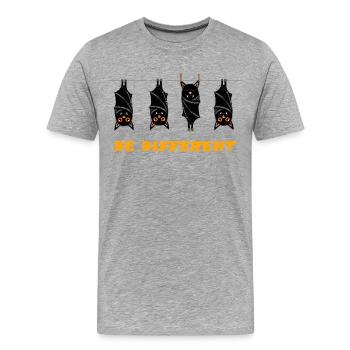 BE DIFFERENT - Men's Premium Organic T-Shirt - heather grey - Front - Damien (186cm)