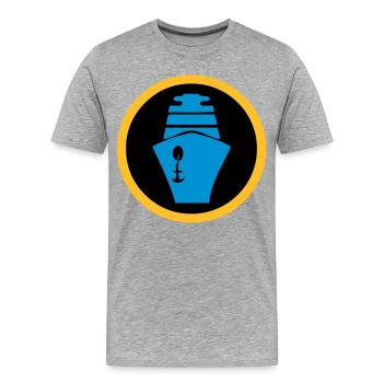 Schiff | Kreuzfahrt | Fähre - Männer Premium Bio T-Shirt - Grau meliert - Vorne - Damien (186cm)