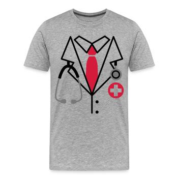 Artz - T-shirt bio Premium Homme - gris chiné - Devant - Damien (186cm)
