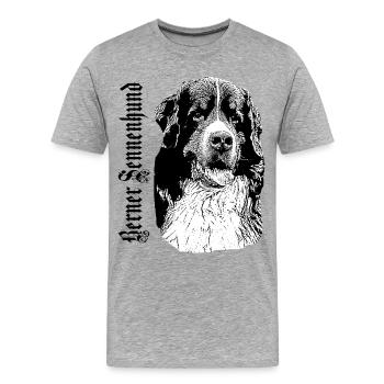Bernois chien de sennois,Chien de chien,chien de chien,chiens, - T-shirt bio Premium Homme - gris chiné - Devant - Damien (186cm)