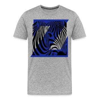 Zebra-Mix - Männer Premium Bio T-Shirt - Grau meliert - Vorne - Damien (186cm)