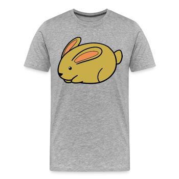 Hare - Men's Premium Organic T-Shirt - heather grey - Front - Damien (186cm)