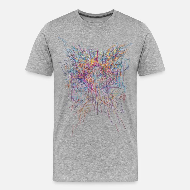 Sci-Fi Horror Design - Männer Premium Bio T-Shirt - Grau meliert