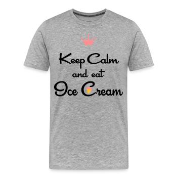eis - Männer Premium Bio T-Shirt - Grau meliert - Vorne - Damien (186cm)