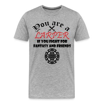 LARP Rollenspiel Cosplay Cadeau - T-shirt bio Premium Homme - gris chiné - Devant - Damien (186cm)