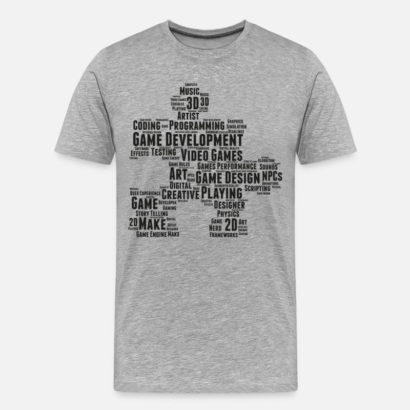 Game Dev - Männer Premium Bio T-Shirt - Grau meliert