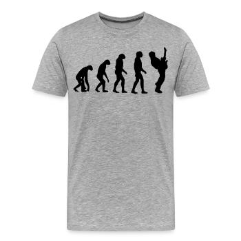 Entwicklung des Gitarristen, Gitarristen, Musikers # - Männer Premium Bio T-Shirt - Grau meliert - Vorne - Damien (186cm)