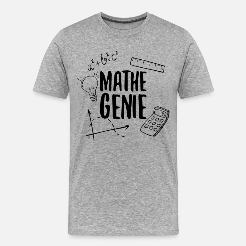 Math genius mathematics genius arithmetic math - Men's Premium Organic T-Shirt - heather grey