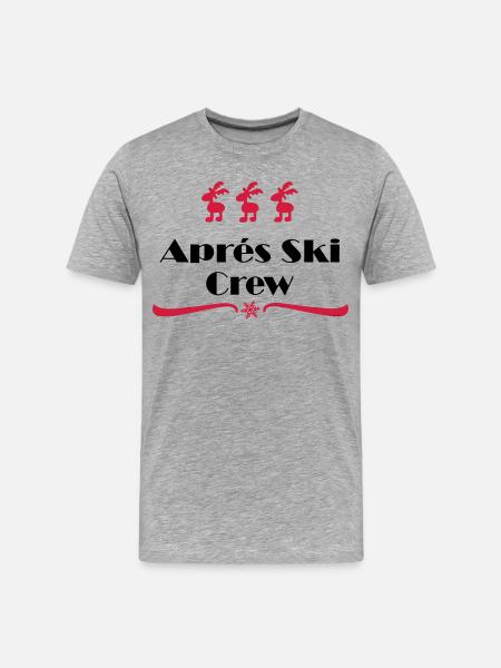 apres ski - Men's Premium Organic T-Shirt - heather grey