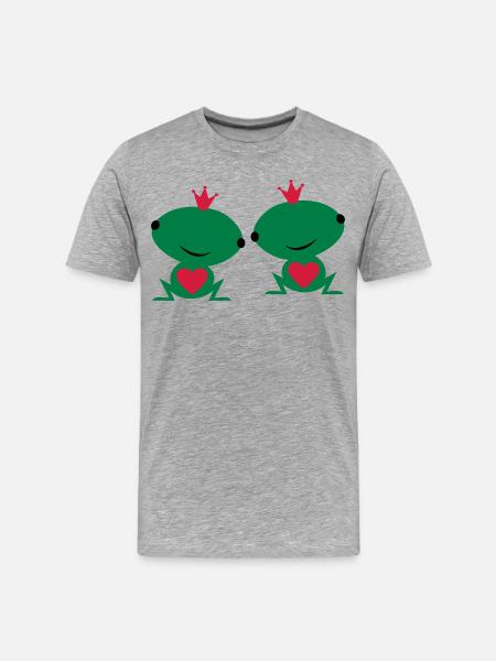 two are in love - Men's Premium Organic T-Shirt - heather grey