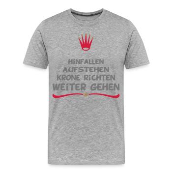drôle - T-shirt bio Premium Homme - gris chiné - Devant - Damien (186cm)