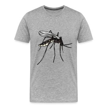 Mosquito Mosquito Insects - Men's Premium Organic T-Shirt - heather grey - Front - Damien (186cm)