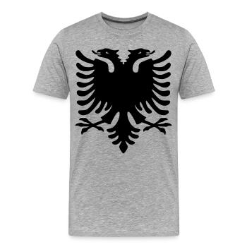 albania_2019 - Männer Premium Bio T-Shirt - Grau meliert - Vorne - Damien (186cm)