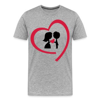 wedding day - Men's Premium Organic T-Shirt - heather grey - Front - Damien (186cm)