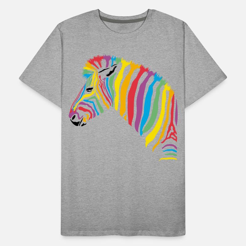 rainbow zebra Männer Premium Bio T-Shirt