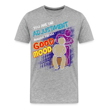 Médecin de massage chiropracteur rachis osseux - T-shirt bio Premium Homme - gris chiné - Devant - Damien (186cm)
