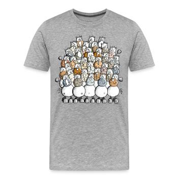 Le Tas De Chevaux - Cheval - T-shirt bio Premium Homme - gris chiné - Devant - Damien (186cm)