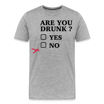 toast drôle - T-shirt bio Premium Homme - gris chiné - Devant - Damien (186cm)