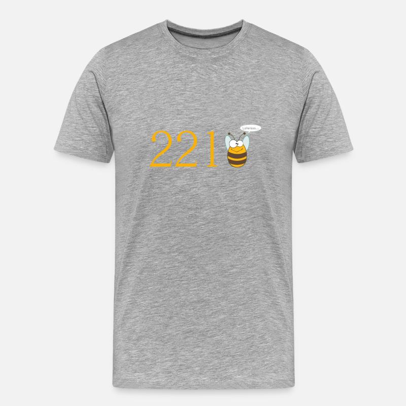 221bee - Männer Premium Bio T-Shirt - Grau meliert