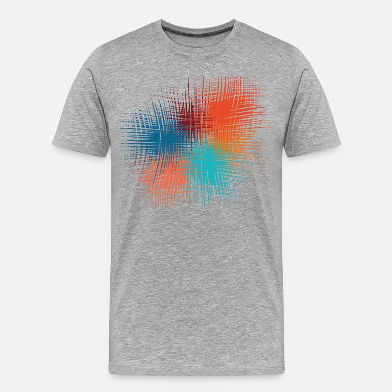Explosion der Farben - Männer Premium Bio T-Shirt - Grau meliert