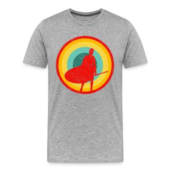 SOUPER - T-shirt bio Premium Homme - gris chiné - Devant - Damien (186cm)