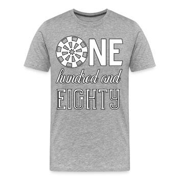 Fléchettes fléchettes - T-shirt bio Premium Homme - gris chiné - Devant - Damien (186cm)