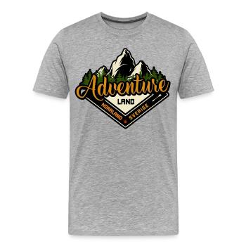Adventure Land Norrland Sverige - T-shirt bio Premium Homme - gris chiné - Devant - Damien (186cm)