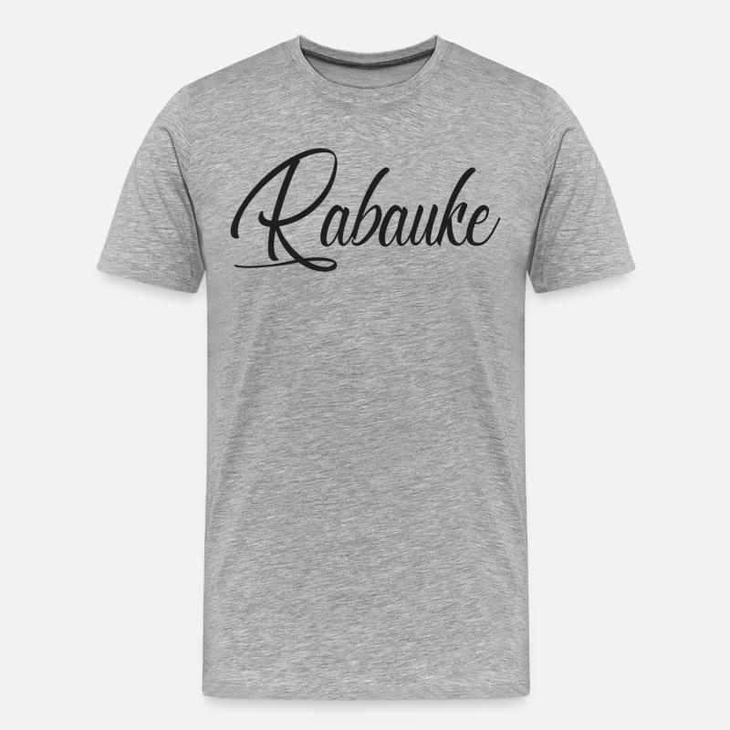 Rabauke - Männer Premium Bio T-Shirt - Grau meliert