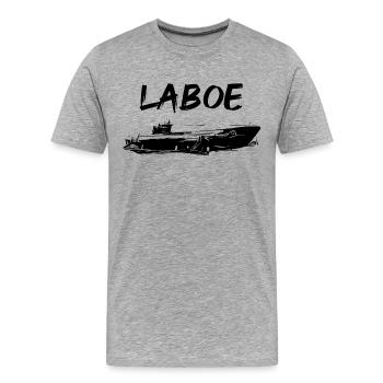 Laboe sous-marin - T-shirt bio Premium Homme - gris chiné - Devant - Damien (186cm)
