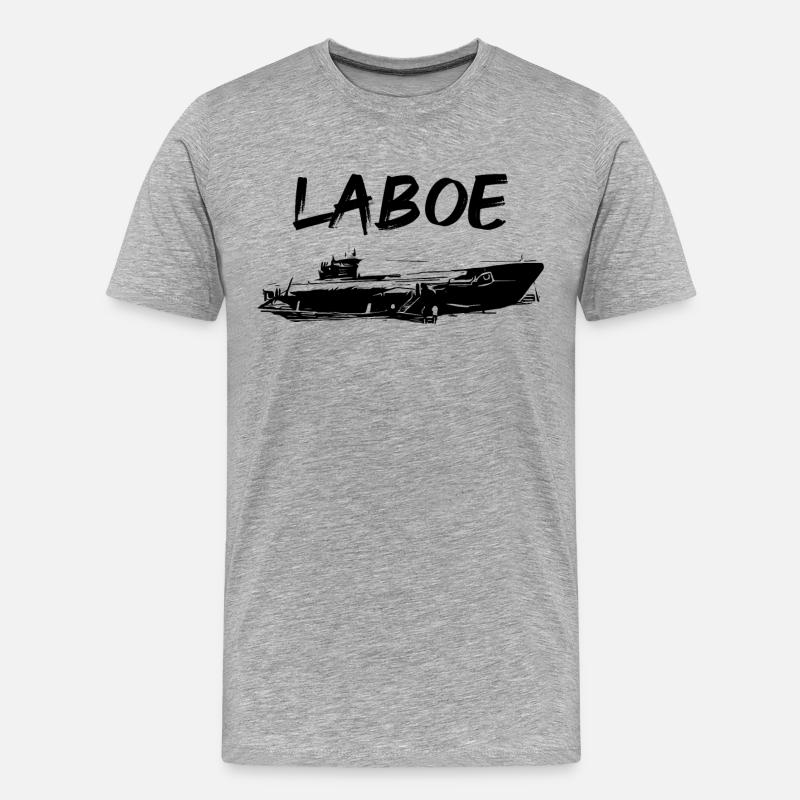 U-Boot Laboe - Männer Premium Bio T-Shirt - Grau meliert
