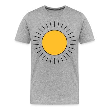 Soleil - T-shirt bio Premium Homme - gris chiné - Devant - Damien (186cm)