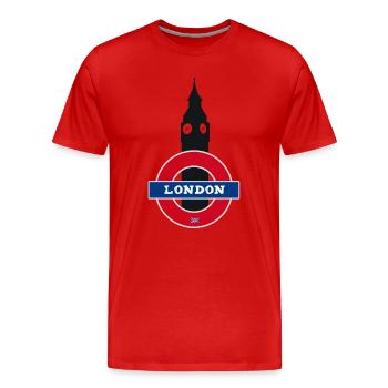 londres tour angleterre brexit royaume-uni big ben voyage voyage - T-shirt bio Premium Homme - rouge - Devant - Damien (186cm)