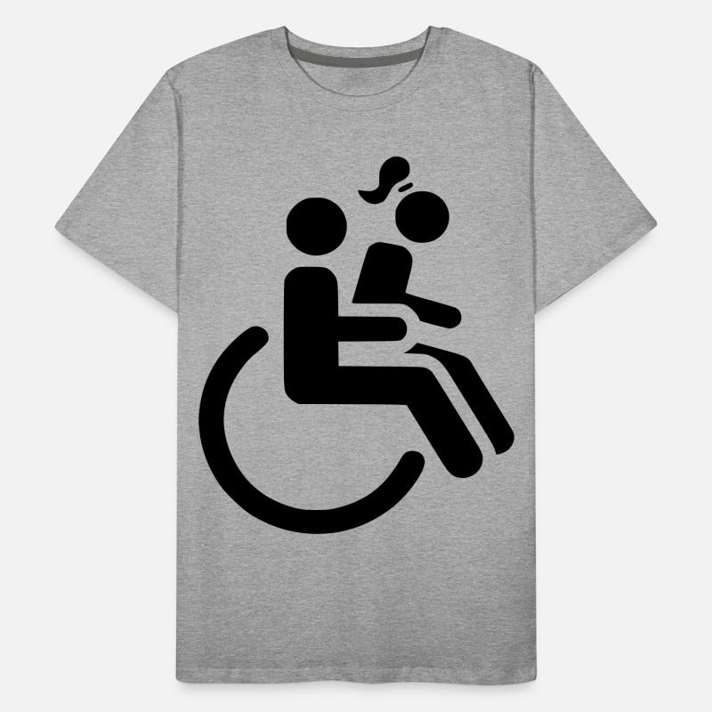 Rollstuhlfahrer mit Dame auf dem Schoß # Männer Premium Bio T-Shirt
