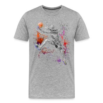 Basketball players - Basketball - BBall - Basket Jordan - Men's Premium Organic T-Shirt - heather grey - Front - Damien (186cm)
