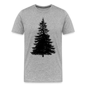 Fir Arbre Nature Ecologie Écologie Nature Conservation Nature Nature Nature Nature - T-shirt bio Premium Homme - gris chiné - Devant - Damien (186cm)