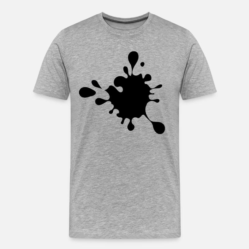 Splash, Paint Splash, Splash, Blob # - Männer Premium Bio T-Shirt - Grau meliert
