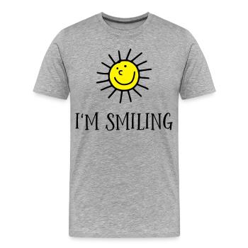 Lustige Geschenke für Kinder - Männer Premium Bio T-Shirt - Grau meliert - Vorne - Damien (186cm)
