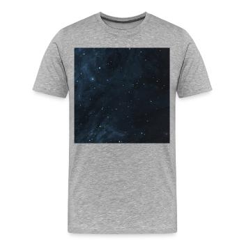 Motif de ciel étoilé - T-shirt bio Premium Homme - gris chiné - Devant - Damien (186cm)