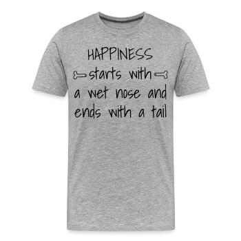 Lustige Sprüche für Hundefreunde - Männer Premium Bio T-Shirt - Grau meliert - Vorne - Damien (186cm)