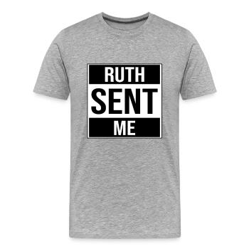 Ruth m'a envoyé Ruth Bader Ginsburg - T-shirt bio Premium Homme - gris chiné - Devant - Damien (186cm)