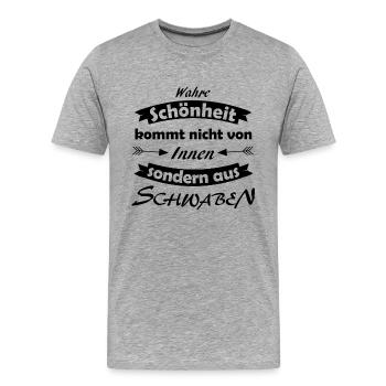Schwabe - Männer Premium Bio T-Shirt - Grau meliert - Vorne - Damien (186cm)